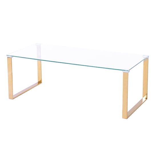 Megan Clear Glass Rectangular Coffee Table With Gold Legs_2