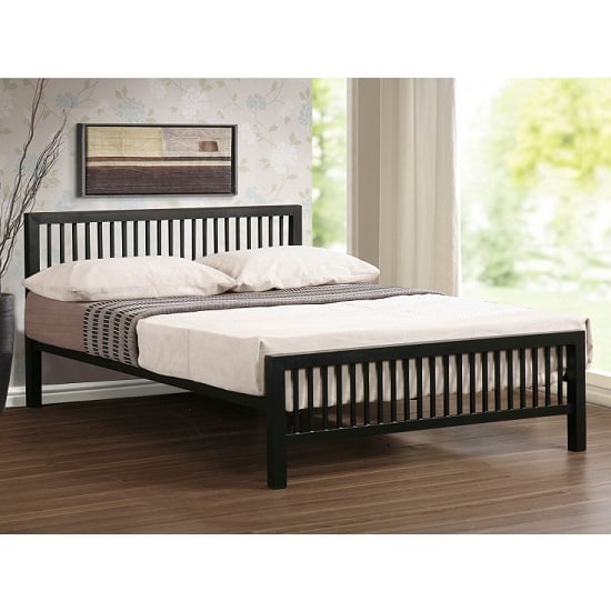 Meridian Ultra Modern Bed In Black Metal