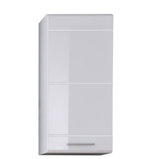 Product photograph of Mezzo Wall Mount Storage Cabinet In White With High Gloss Fronts from Furniture in Fashion