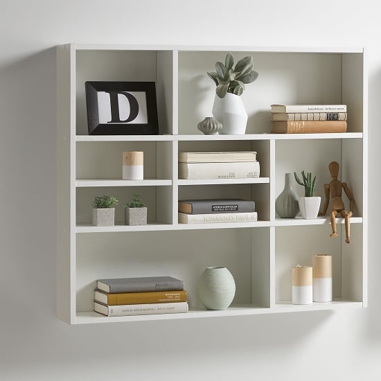 Read more about Andreas wall mounted shelving unit in white