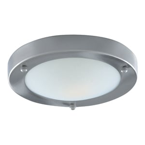 Photo of Modern bathroom light satin silver with opal glass