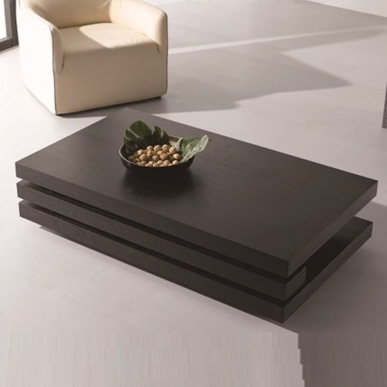 Read more about Modern rectangular coffee table in dark elm