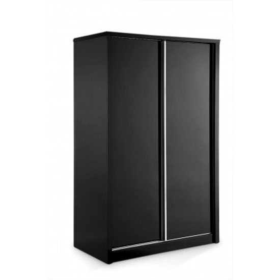 Nova Black High Gloss Finish 2 Door Sliding Wardrobe 22512