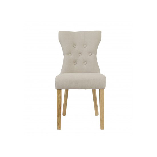 Optro Beige Dining Chair With Oak Legs Furniture in Fashion