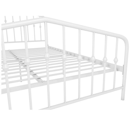 Necton Metal King Size Bed In White_2