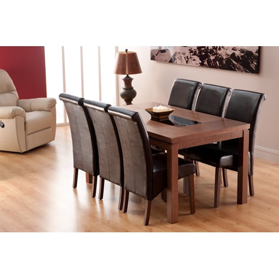 Nevada Dining Table And 4 Black Dining Chairs Furniture In Fashion