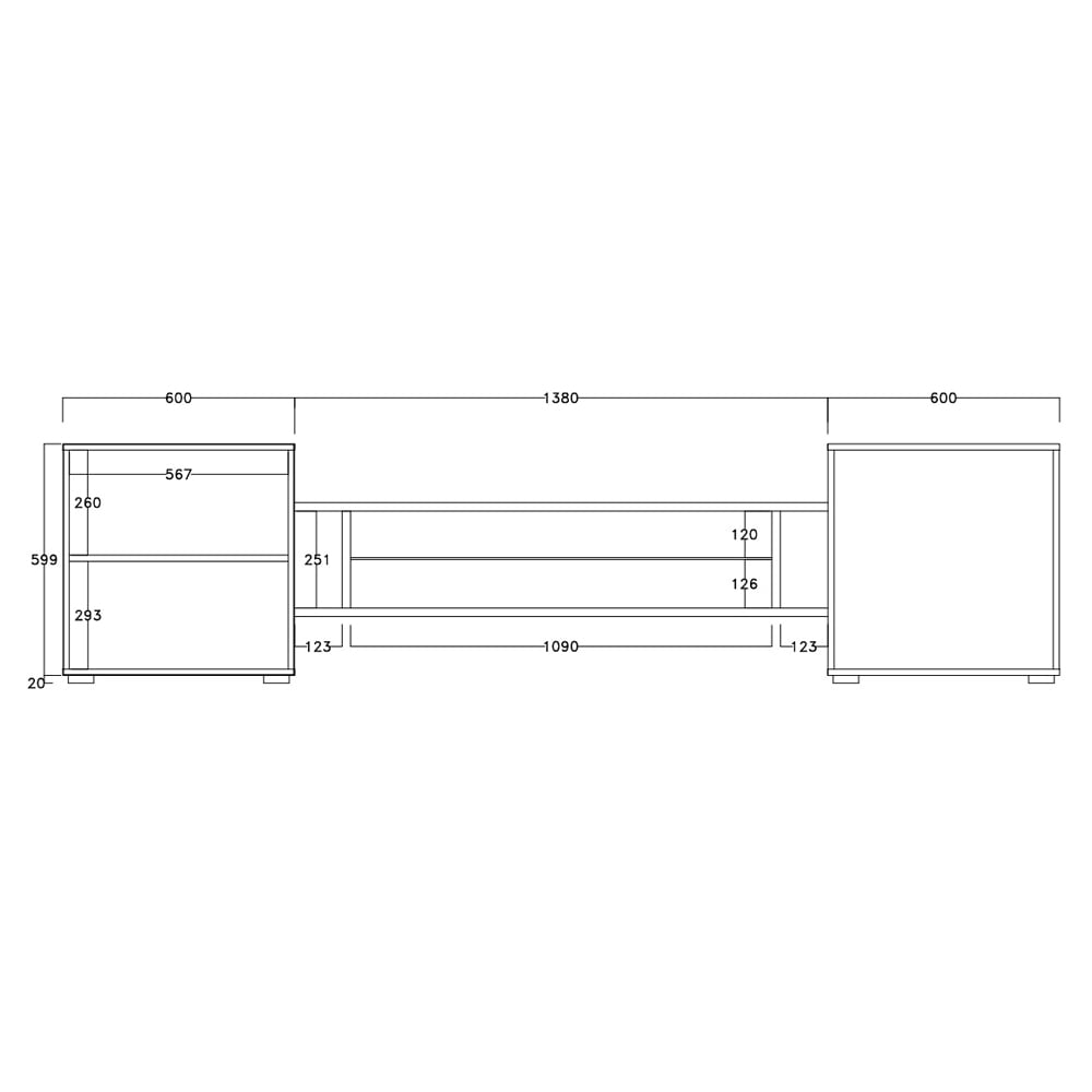 Nevaeh White High Gloss TV Stand With 2 Doors And LED Lights