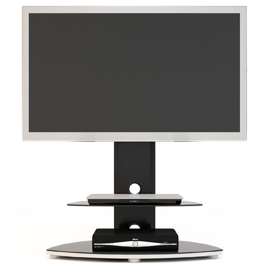 Maryland Cantilever Plasma TV Stand With 2 Shelves_2