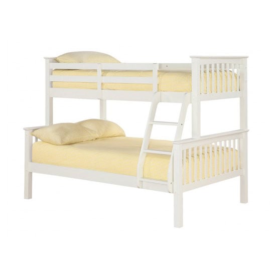 Oswestry Solid Off White Finish Triple Sleeper Bunk Bed