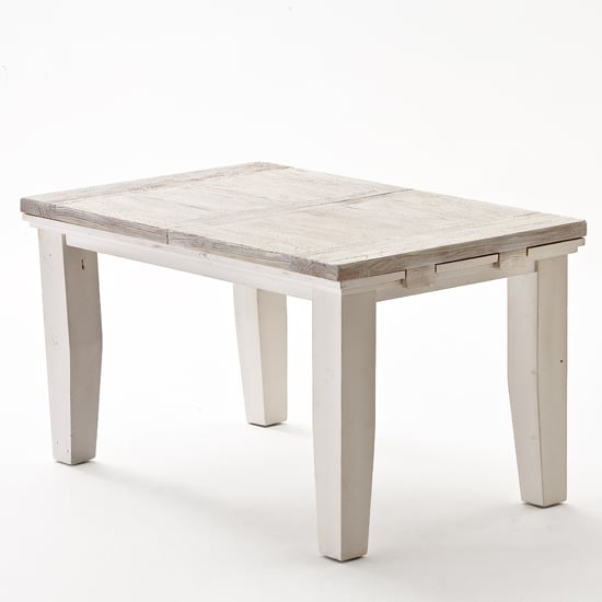 Read more about Opal extentable dining table in white pine