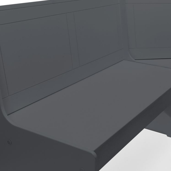 Nadira Corner Anthracite Wooden Dining Table With Storage Bench