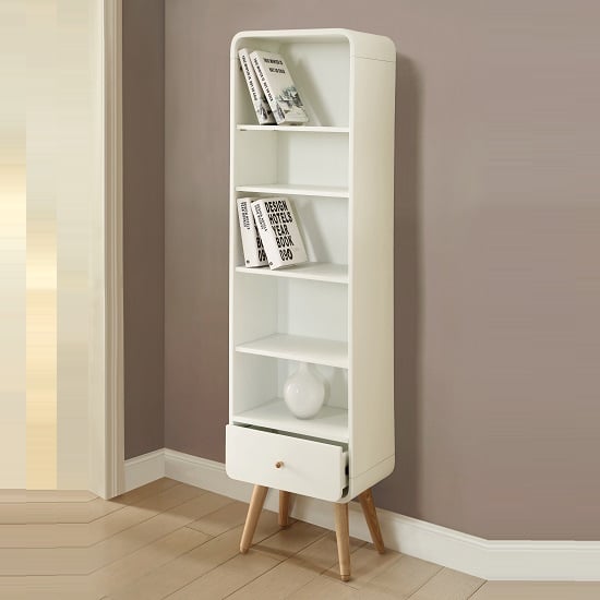 PC703 Tall Bookcase (White%20Ash)1 - Shelving Either Side Of Fireplace: 7 Ideas To Get Started