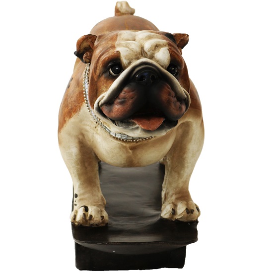 Product photograph of Bulldog On A Skateboard Sculpture from Furniture in Fashion