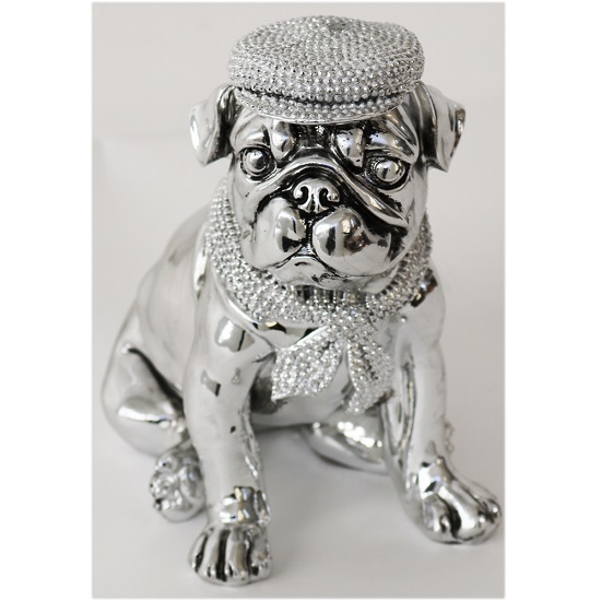 Product photograph of Dog With Hat And Scarf Sitting Sculpture from Furniture in Fashion