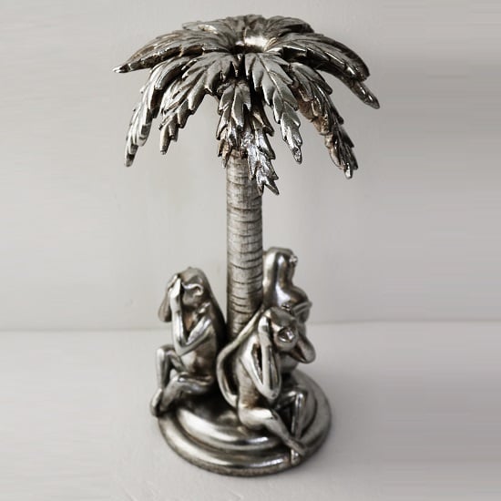 Palm Tree And Monkeys Sculpture