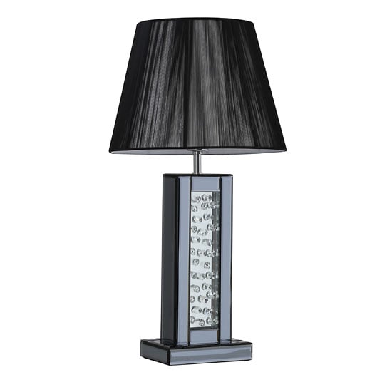 Photo of Hadley table lamp in black with mirrored base