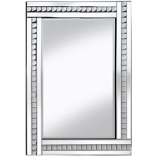 Read more about Daisy wall mirror in silver and decorated with acrylic crystals
