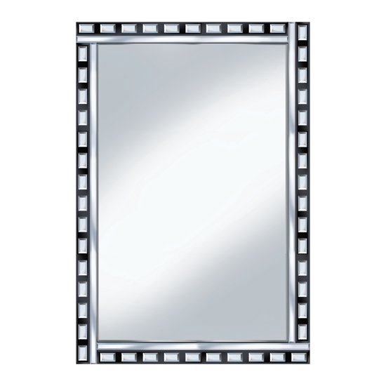 Photo of Black & clear design 120x80 large mirror- po939