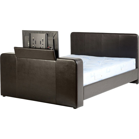 Preston Double TV Bed in Expresso Brown Furniture in Fashion