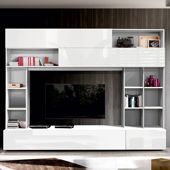 Read more about Pandora large high gloss entertainment unit in white