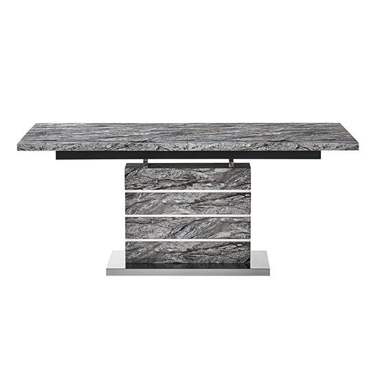 Parini Large Extending Dining Table In Melange Marble Effect