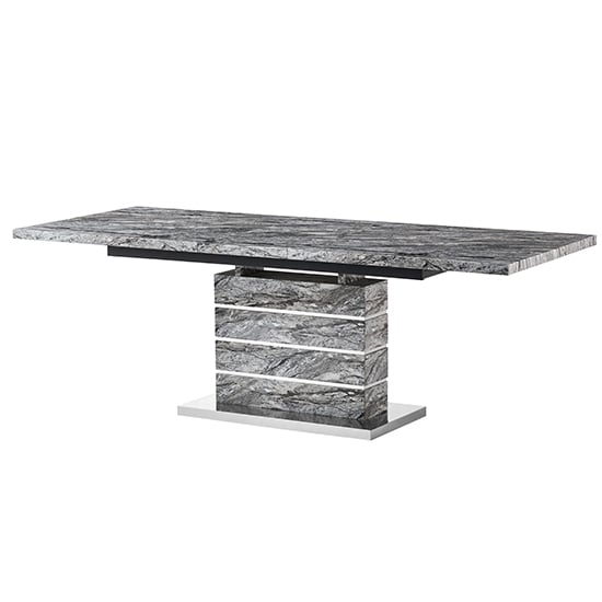 Parini Large Extending Dining Table In Melange Marble Effect