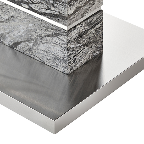 Parini Small Extending Dining Table In Melange Marble Effect