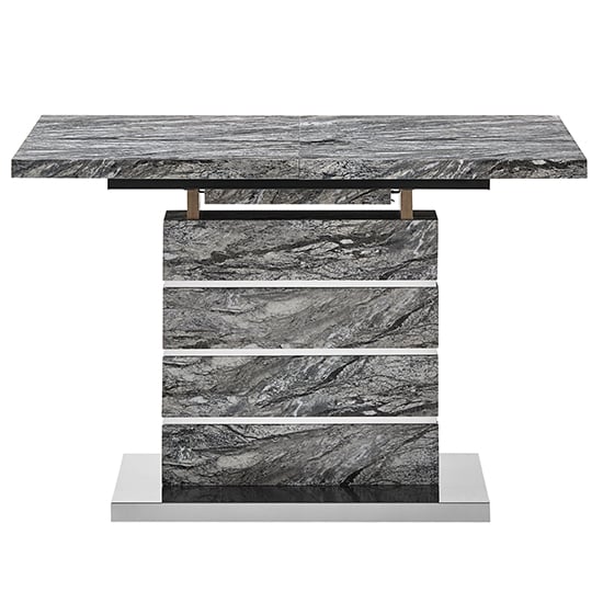 Parini Small Extending Dining Table In Melange Marble Effect