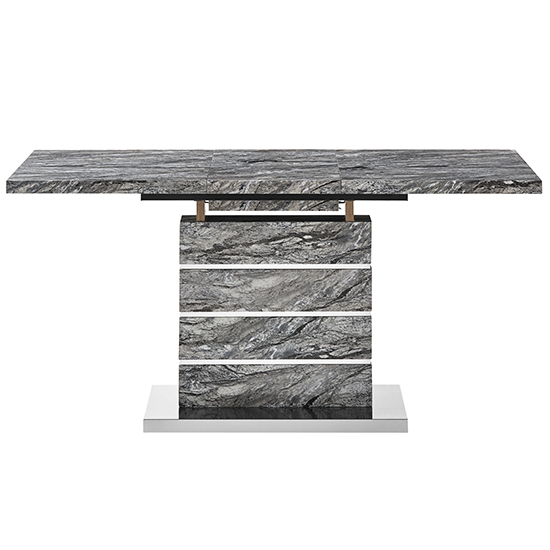 Parini Small Extending Dining Table In Melange Marble Effect