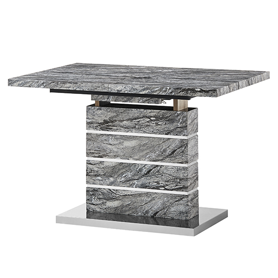 Parini Small Extending Dining Table In Melange Marble Effect