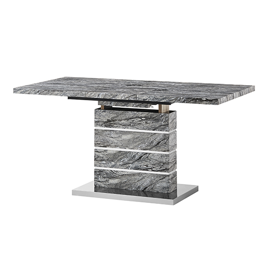 Parini Small Extending Dining Table In Melange Marble Effect