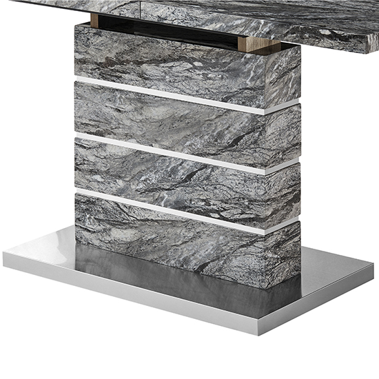 Parini Small Extending Dining Table In Melange Marble Effect