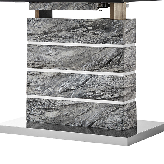 Parini Small Extending Dining Table In Melange Marble Effect