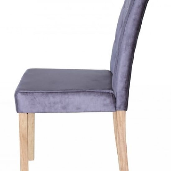 Pontfaen Dining Chair In Silver Velvet And Diamante in A Pair_2