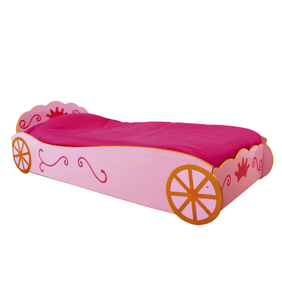Princess Carriage Bed Children's Car Bed In Pink 17760