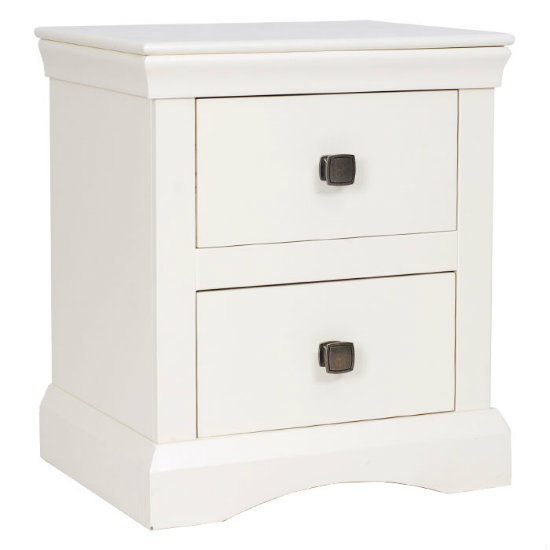 Quebec 2 Drawer Bedside In Cream Furniture in Fashion