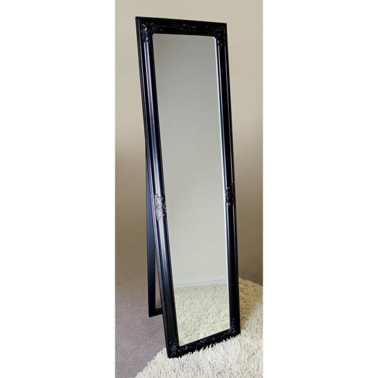 Read more about Rocco cheval floral black frame freestanding mirror