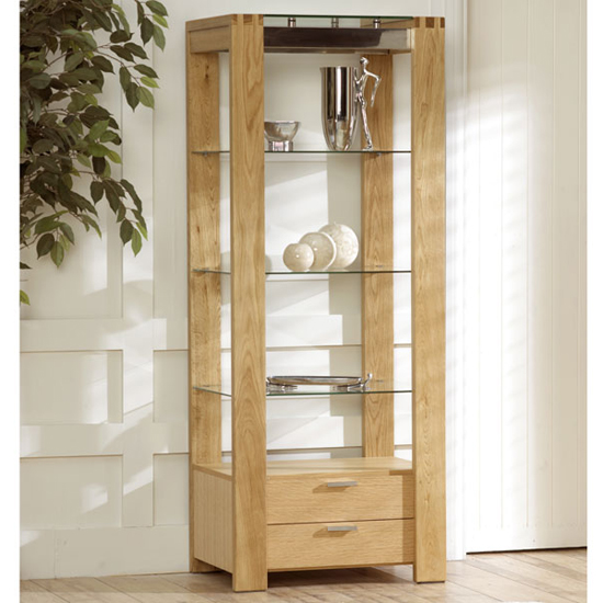 ROMA Oak Glass Wall Unit - Finding The Right Glass Display Cabinets