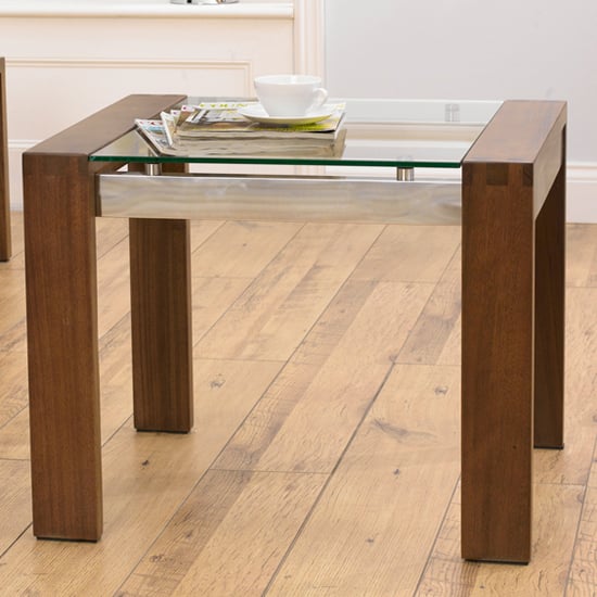 ROMA Walnut & Glass End Table - Coffee Tables For Corner Sofas: 8 Impressive Examples For Any Interior