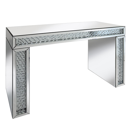 Rhombus MFR5114 Pharmore Console Table - Ideas To Make A Glass Mirrored Console Table Look Gorgeous In Any Room