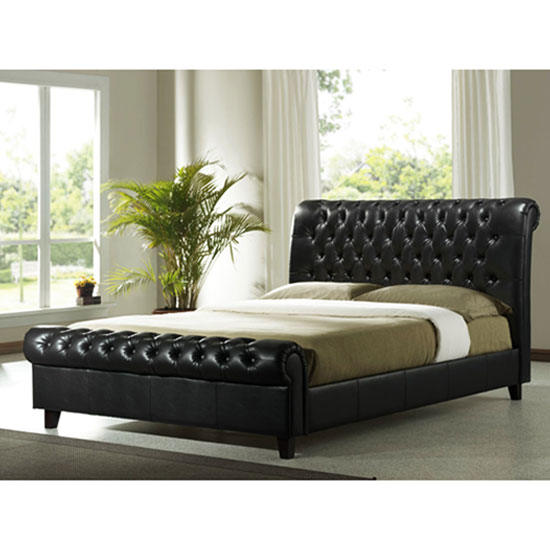 Richmond Dark Brown Faux Leather King Size Bed 22798
