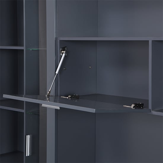 Roma Entertainment Unit Grey With High Gloss Fronts And LED_11