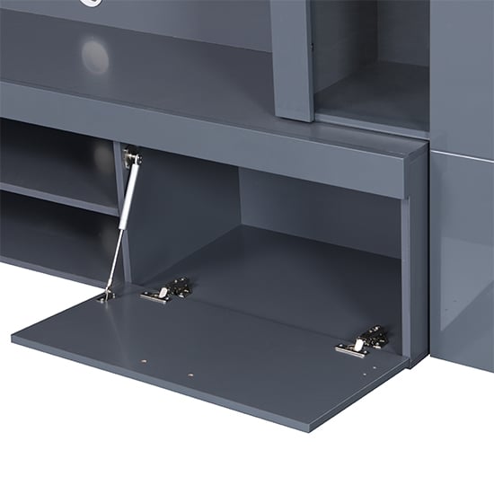 Roma Entertainment Unit Grey With High Gloss Fronts And LED_12