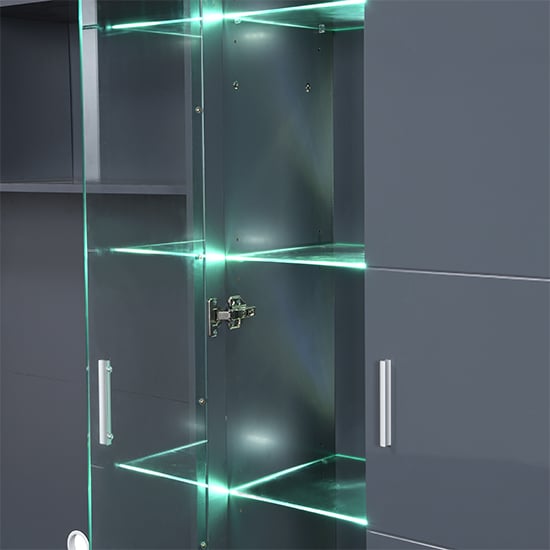 Roma Entertainment Unit Grey With High Gloss Fronts And LED_9
