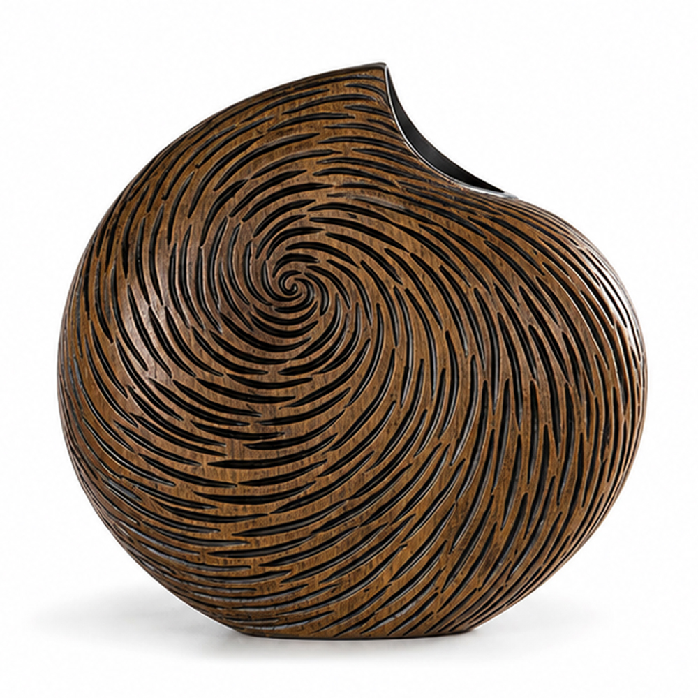 Rumba Vase In Poly Brown With Water Proof Design