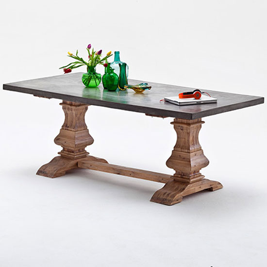 Salerno Benton Optik Finish Large Rectangular Dining Table Only