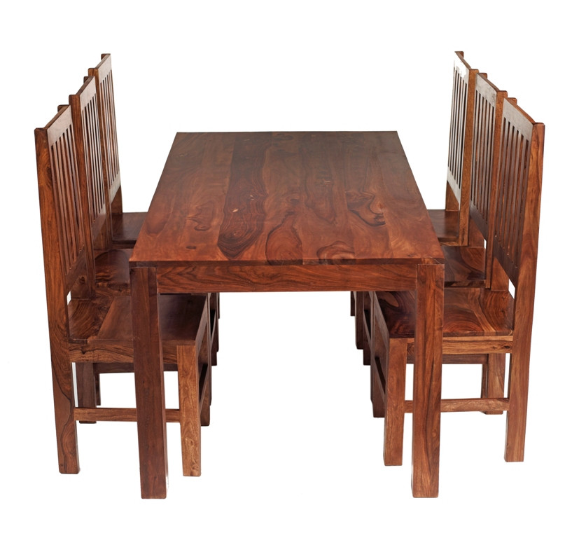 Cube Sheesham Dining Set With 6 High Back Chairs 17079 Cube Sheesham Dining Set With 6 High Back Chairs