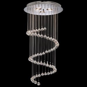 SPIRAL CRYSTAL BALLS CEILING LIGHT