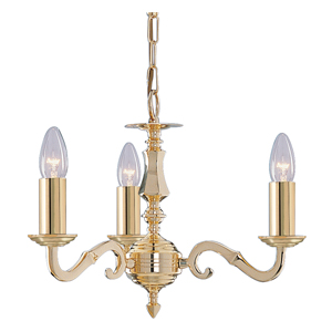 Seville Polished Brass Ceiling Light