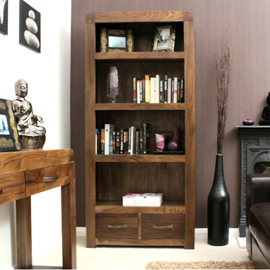 Read more about Shiva walnut large 2 drawer bookcase